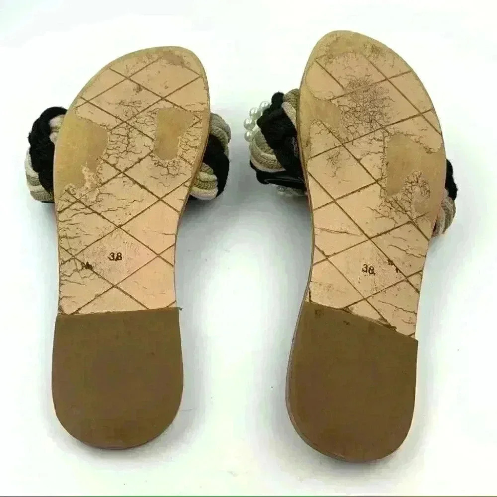 The jmarie collection sandals 38 8 black beaded - Picture 10 of 12